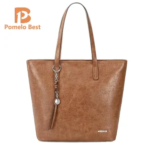 Pomelo Best Fashion Women Handbags Classic Design Shoulder Bag Large Capacity Tote Bag Ladies Casual Commuting Bag