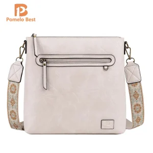 Pomelo Best Crossbody Bag for Women with Wide Adjustable Strap Vegan Leather Shoulder Bag Shoulder Bag Pockets Ladies Handbags