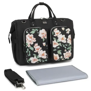 Diaper Bag Totes with Changing Pad & Stroller Straps, Large Portable Newborn Baby Bags, Unisex and Stylish Travel Diaper Backpac